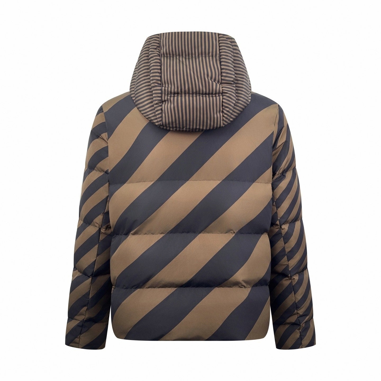 Reversible FF Monogram & Diagonal Stripe Puffer Jacket