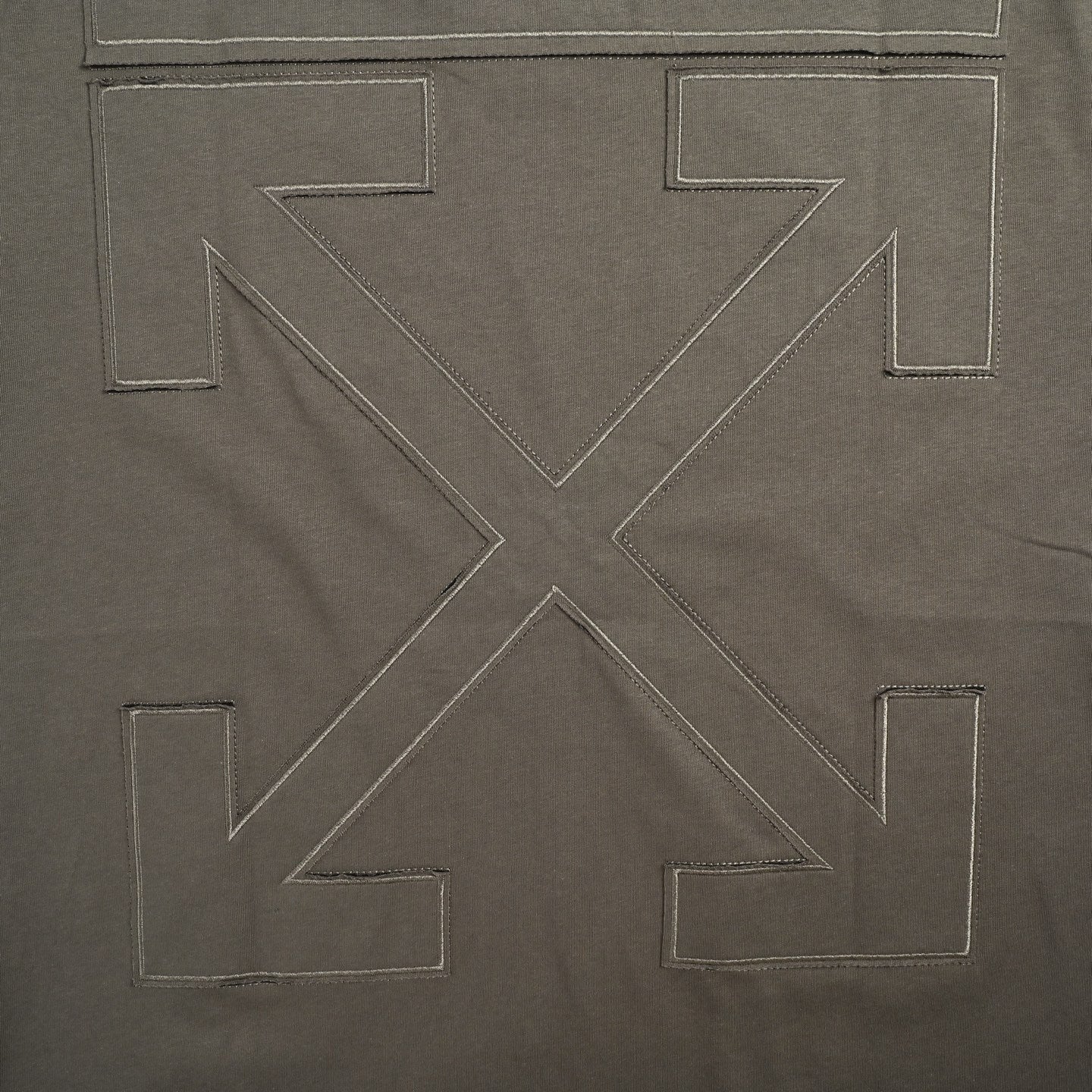 Stitched Arrows Logo T-Shirt | Olive Grey