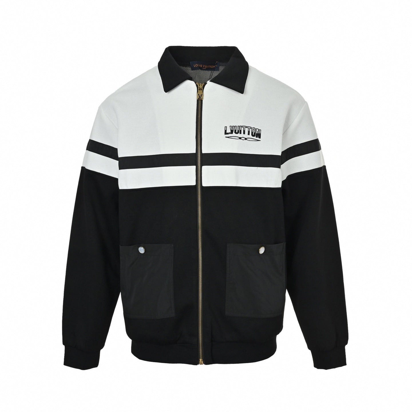 Mesh Zip Jacket | Black & White