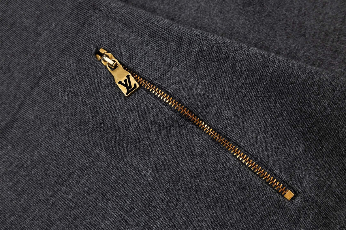 Monogram Trim Full-Zip Cardigan