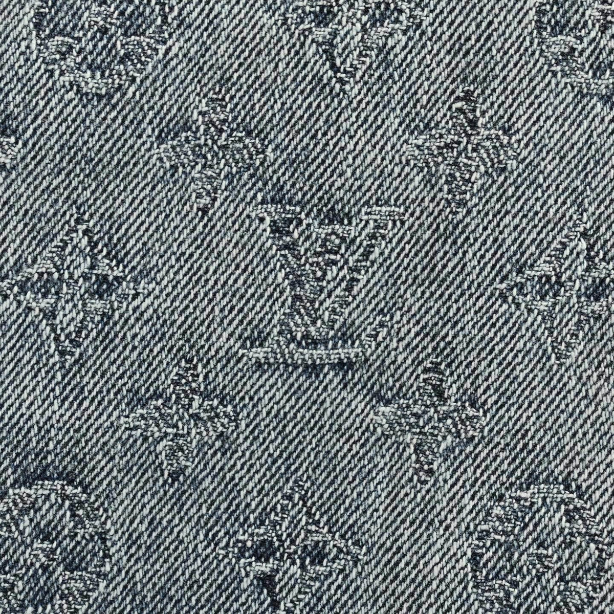 Monogram Jacquard Denim Hoodie | Faded Blue