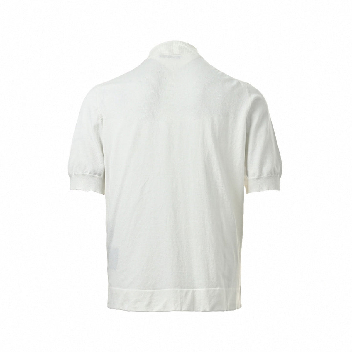 Mock Neck Logo Knit T-Shirt