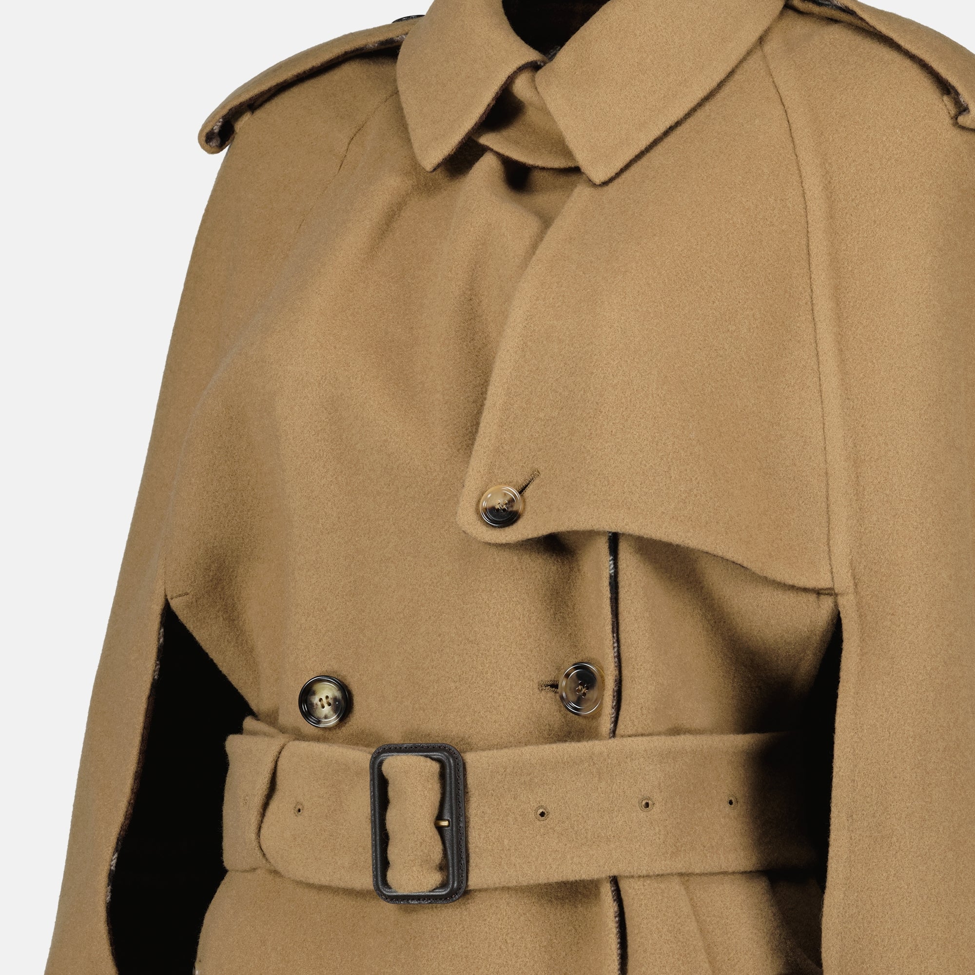 Brown Wool Belmont Cape
