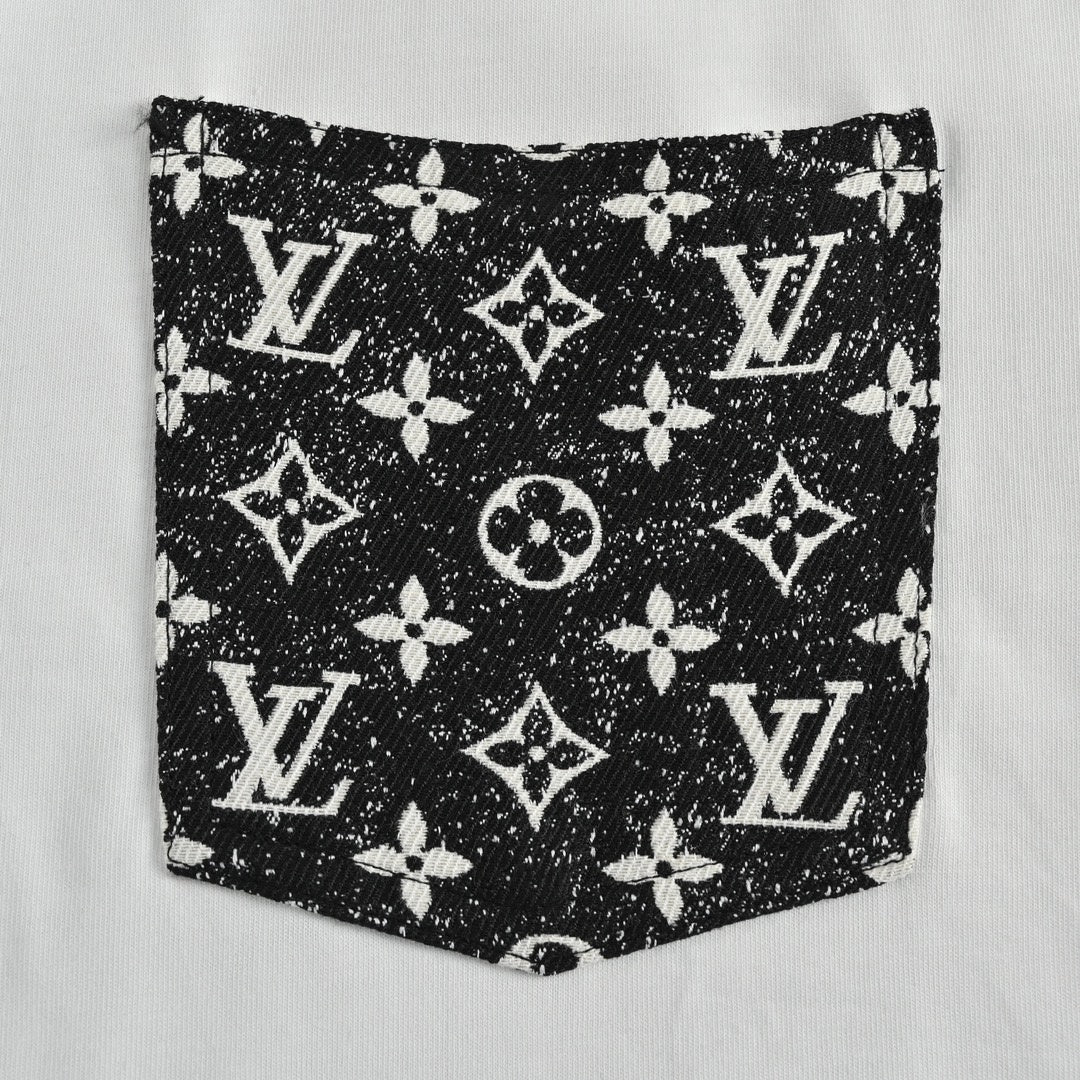 Monogram Pocket Chain T-Shirt | White