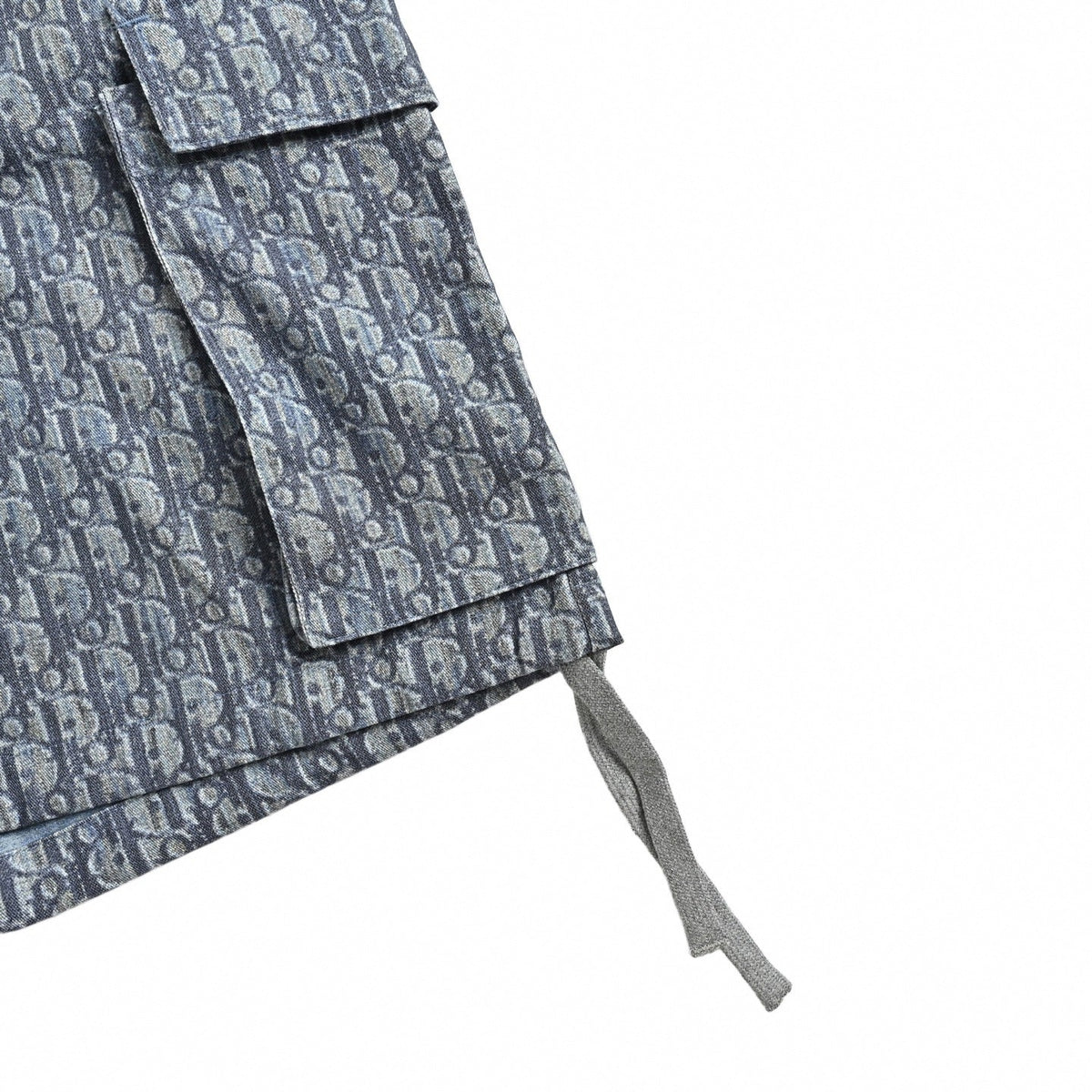 Oblique Jacquard Cargo Shorts - Blue