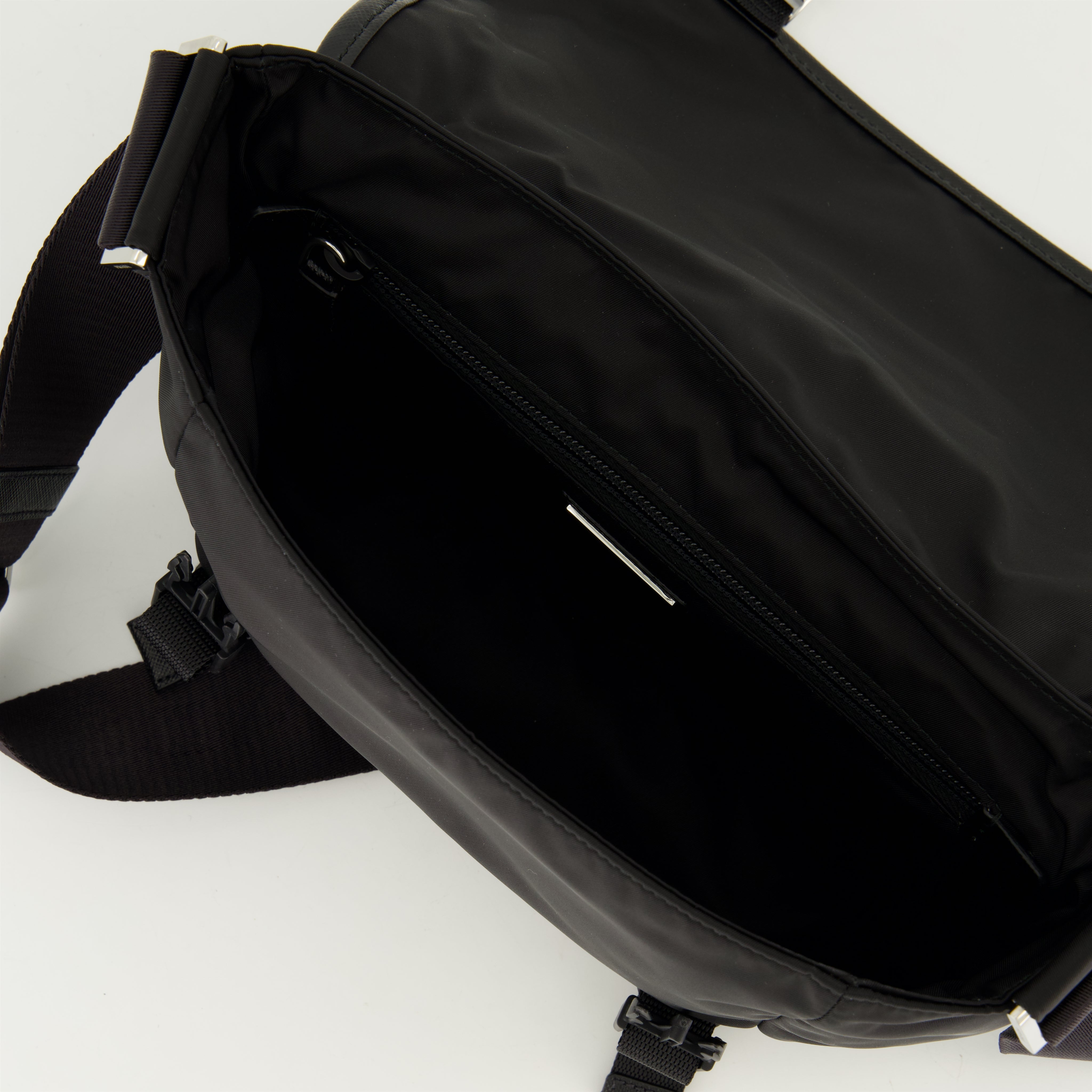 Re-Nylon and Saffiano Leather Bag