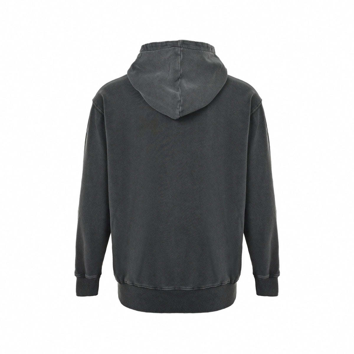 Distressed Logo Hoodie - Washed Grey