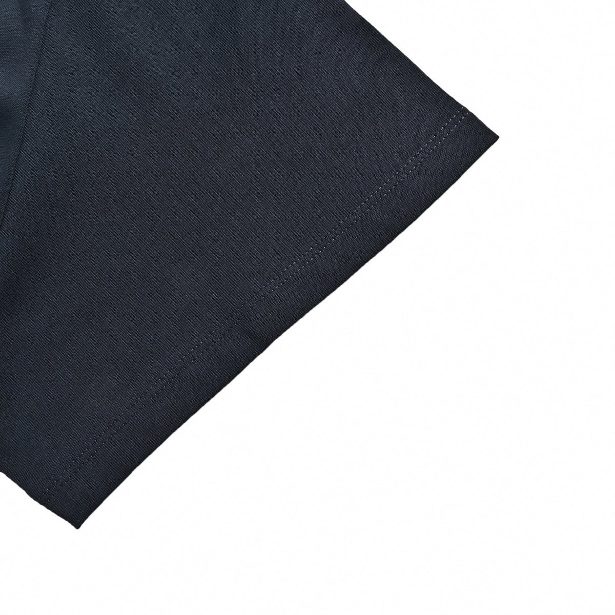 Textured Embroidered Logo T-Shirt | Navy Blue