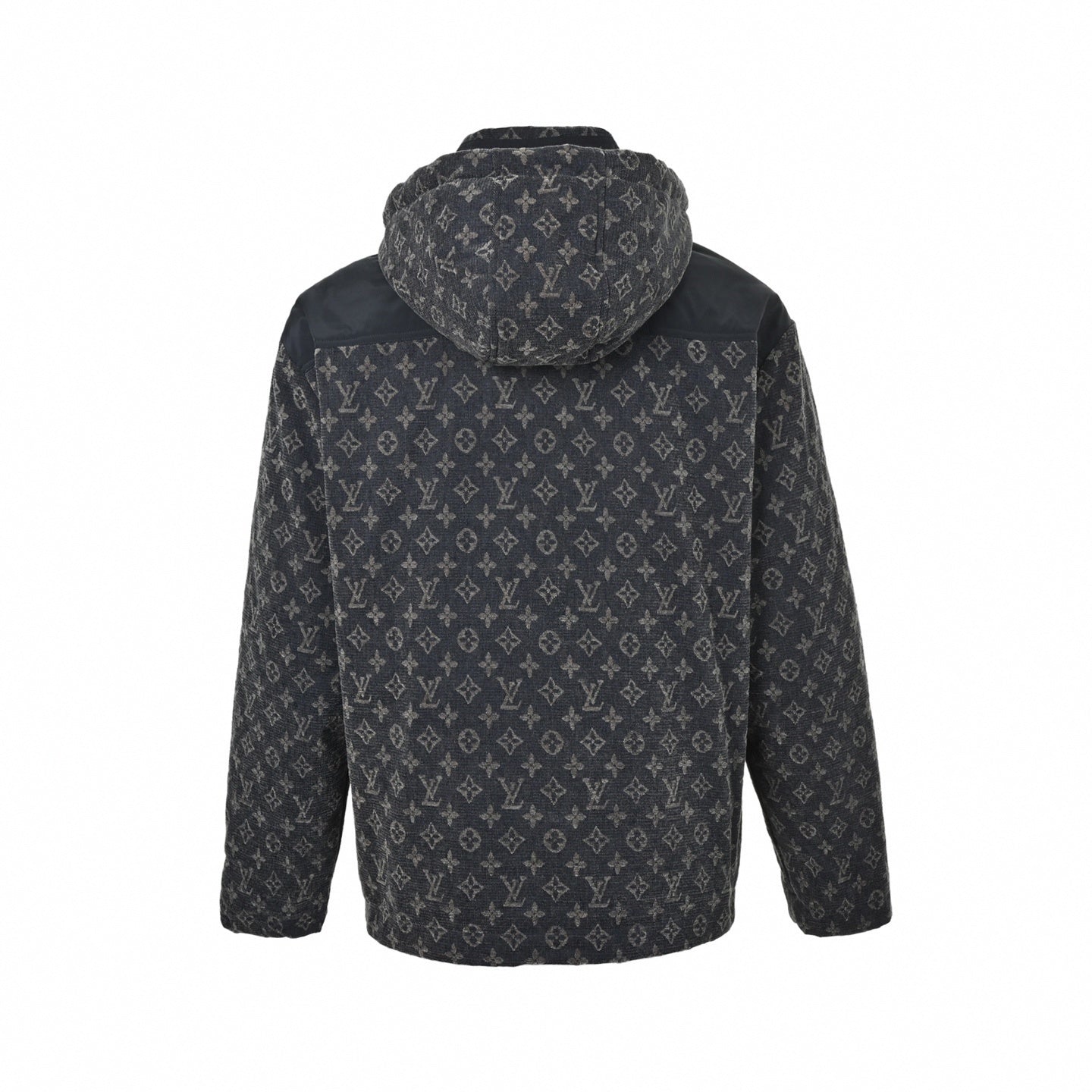 Monogram Tapestry Jacquard Hooded Jacket | Dark Grey