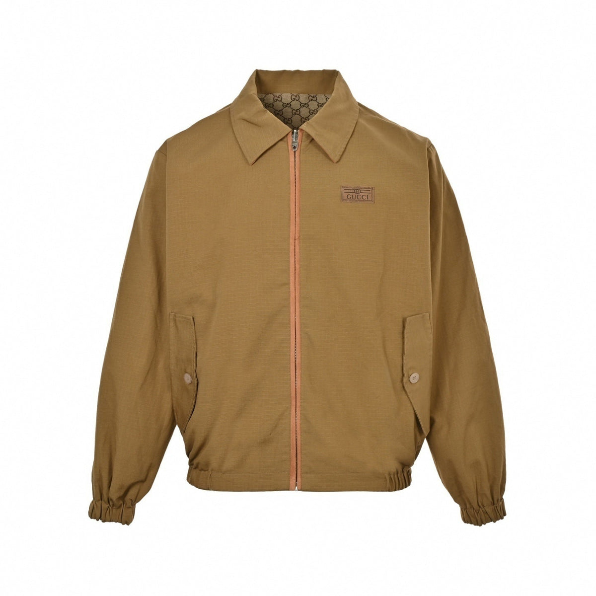 Reversible GG Monogram Cotton-Blend Blouson | Camel & Beige