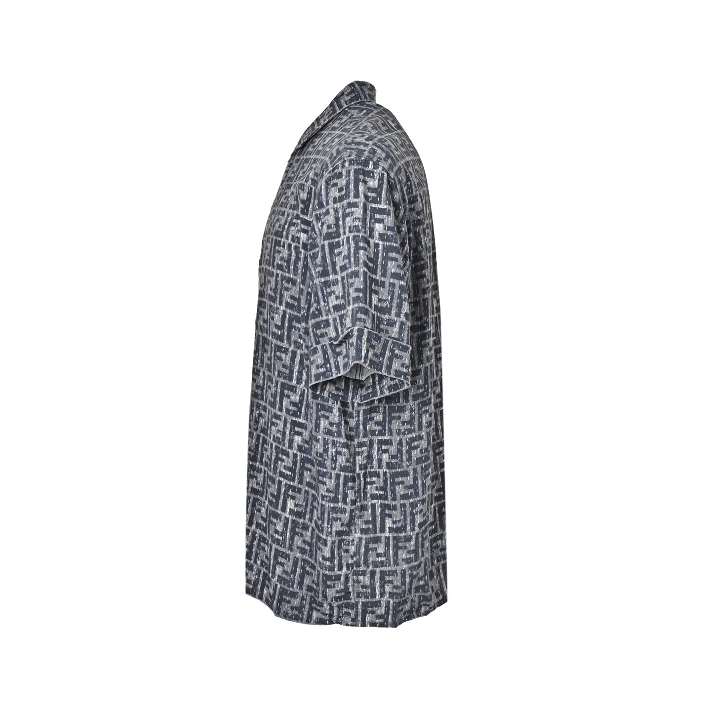 Trompe L'Oeil FF Logo Shirt | Navy Blue & Grey