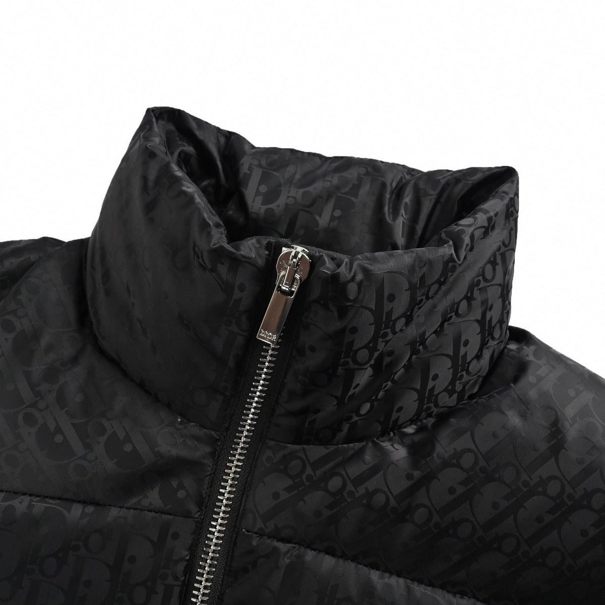 Oblique Tonal Jacquard Puffer