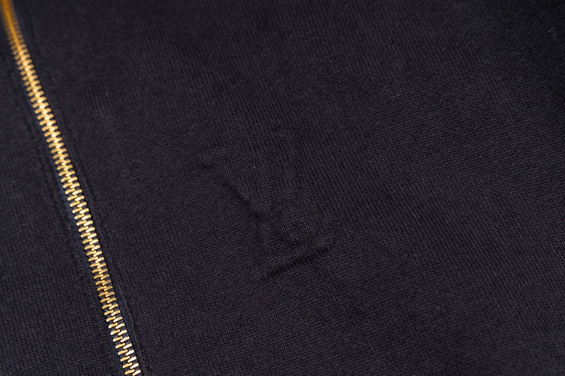 3D Monogram Embossed Zip-Through Cardigan | Midnight Blue