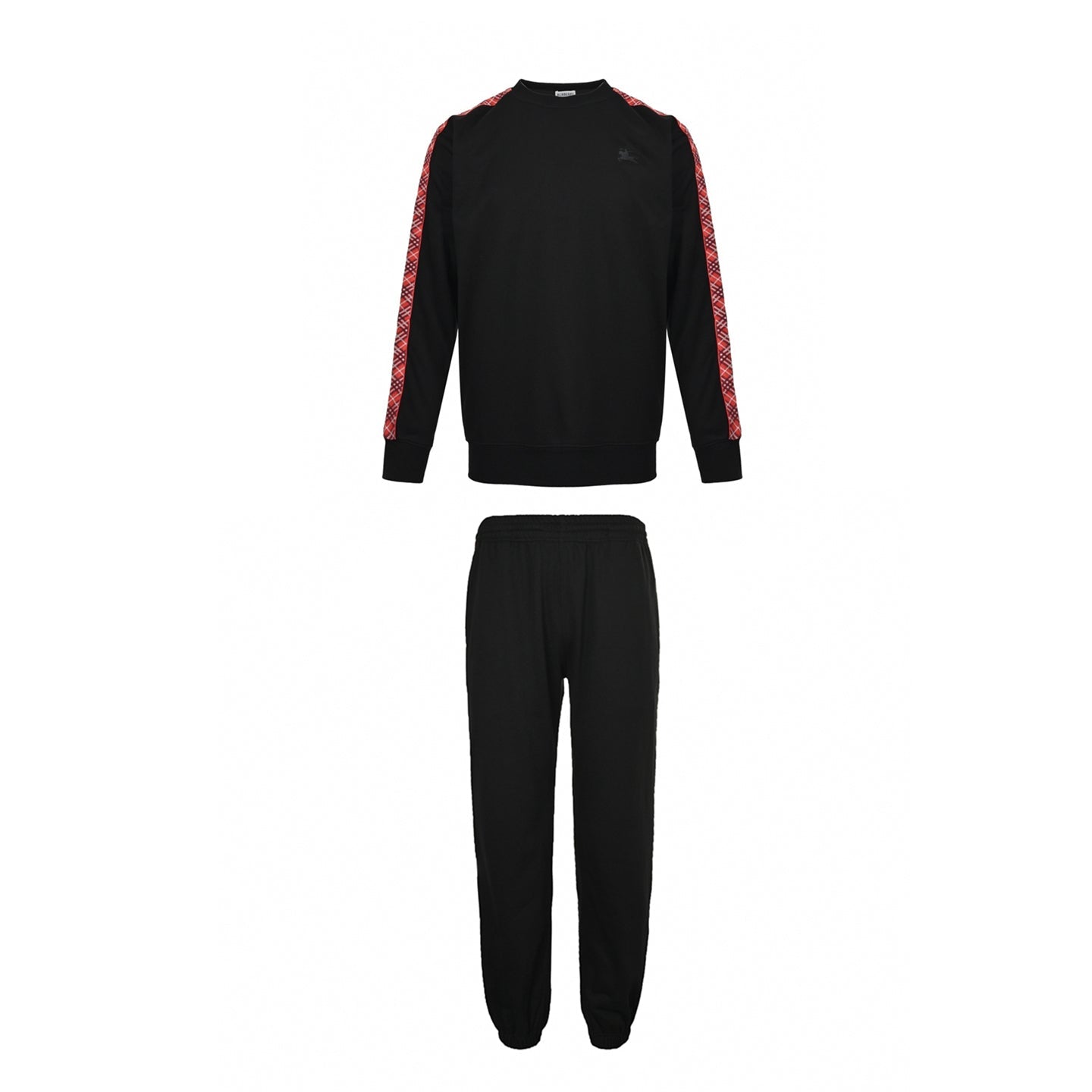 Check-Stripe Cotton Tracksuit