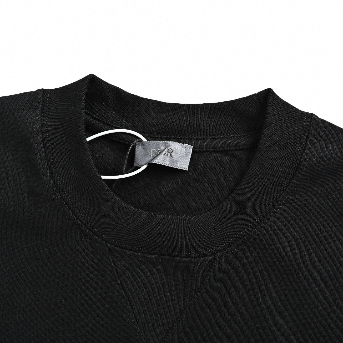 Stylized Embroidered Logo T-Shirt | Black