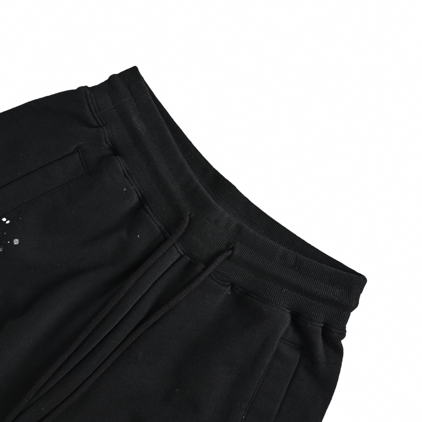 Monogram Paint Splatter Shorts - Black