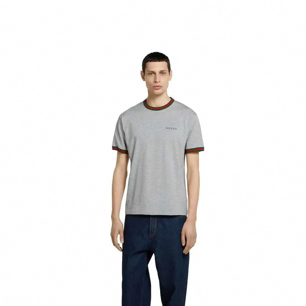 Web Trim Logo T-Shirt | Heather Grey
