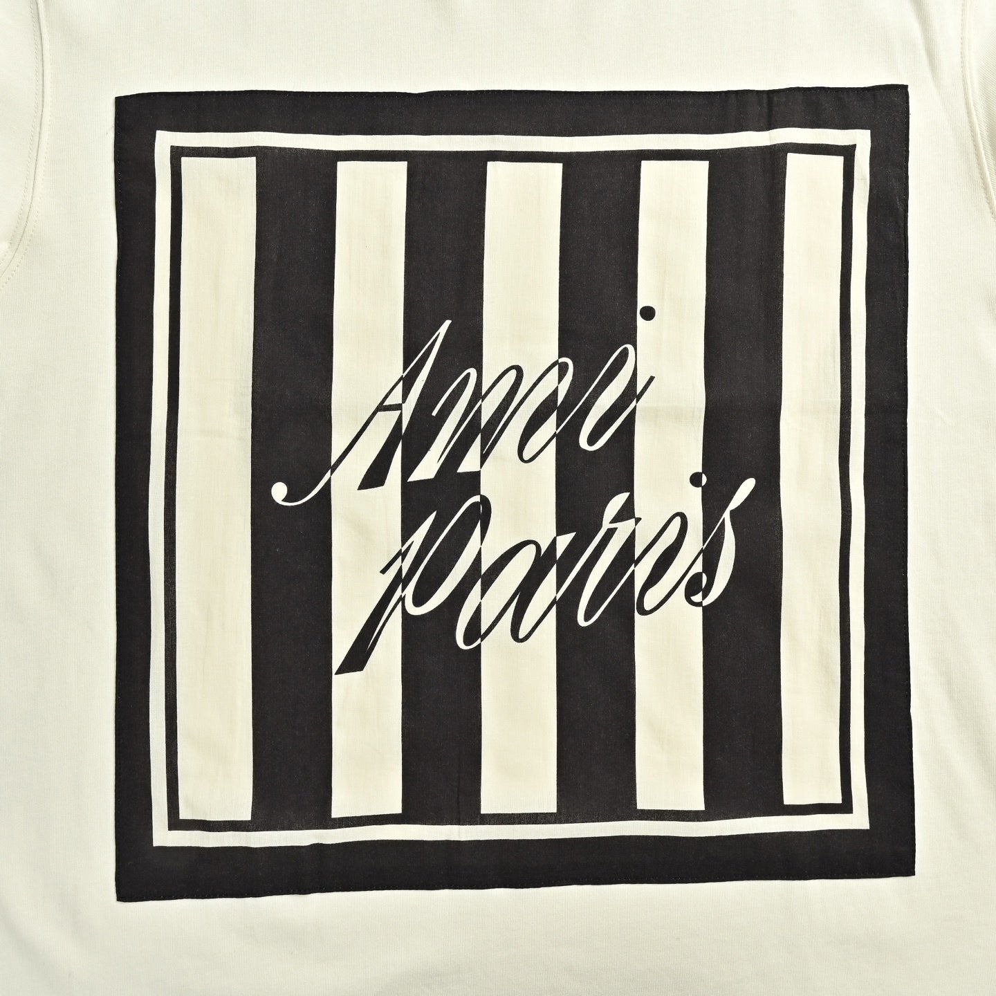 Striped Graphic Logo T-Shirt | Cream
