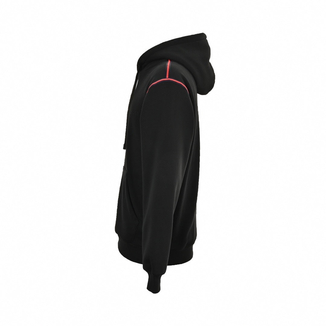 Web Stripe Detail Hoodie - Black