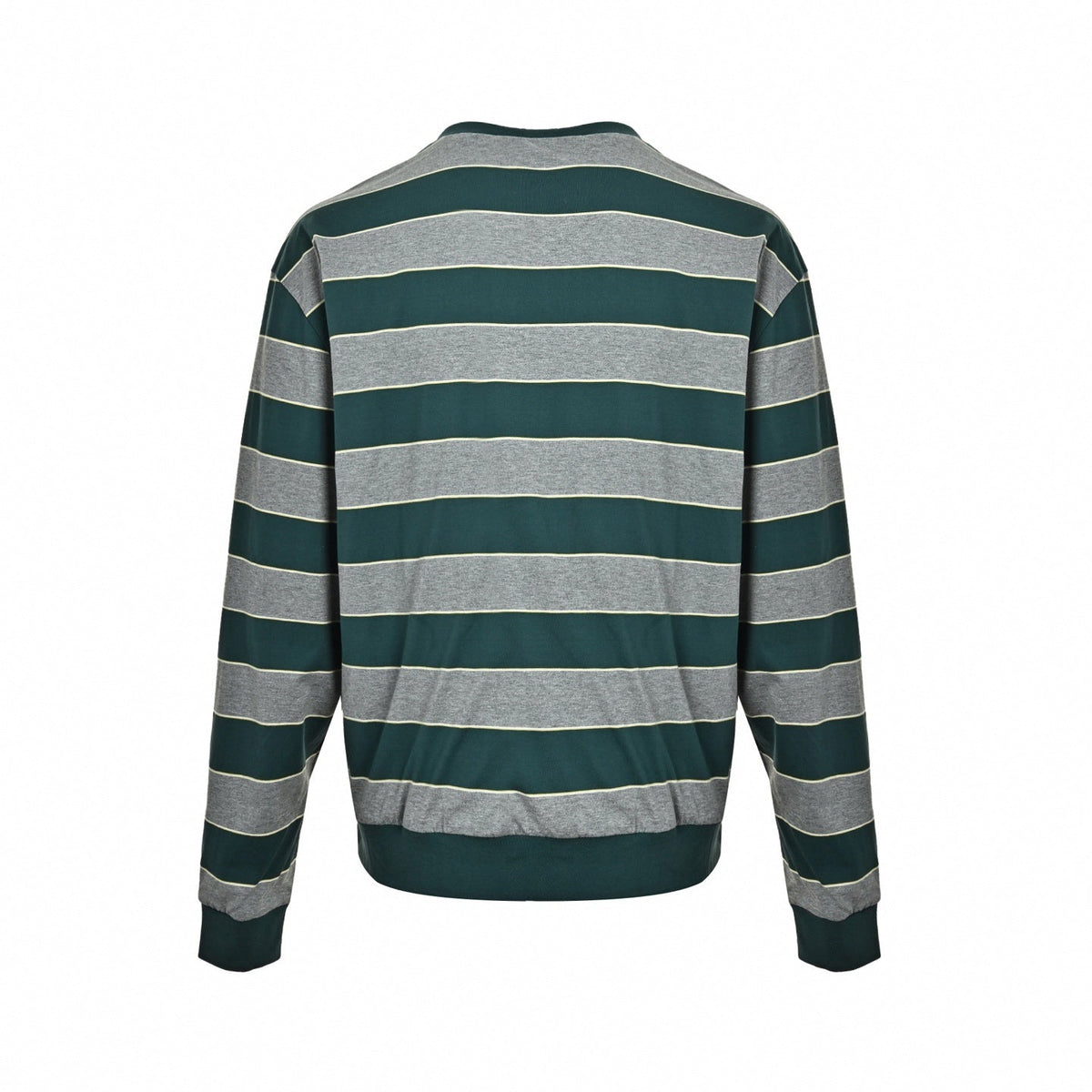 Striped Chest Logo Sweatshirt - Green/Grey