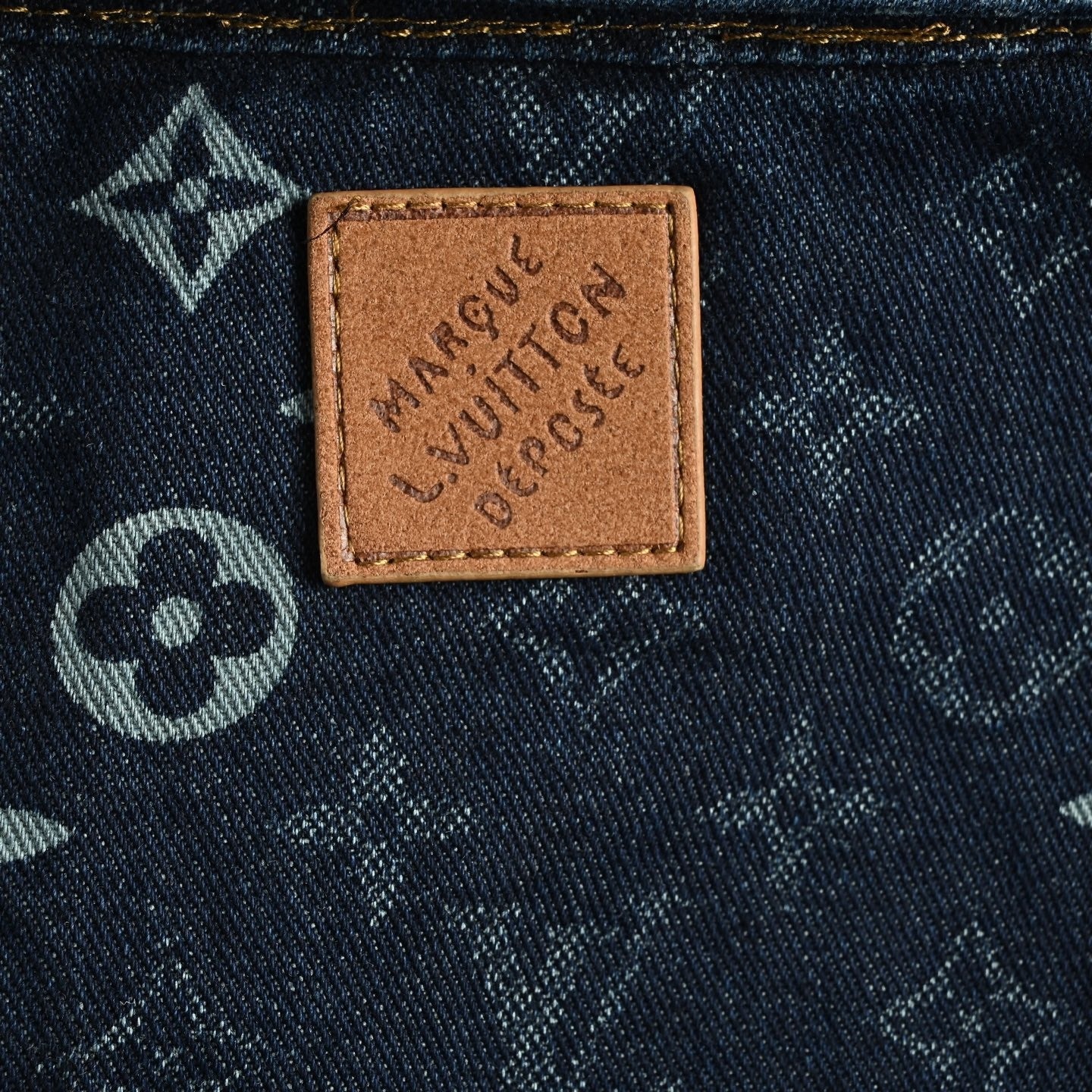 All-Over Monogram Denim Shirt | Dark Indigo