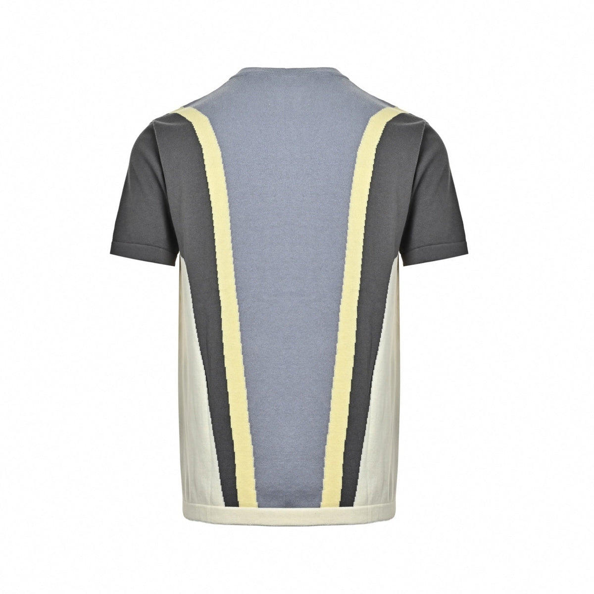 Embossed LV Color-Block T-Shirt | Blue-Grey
