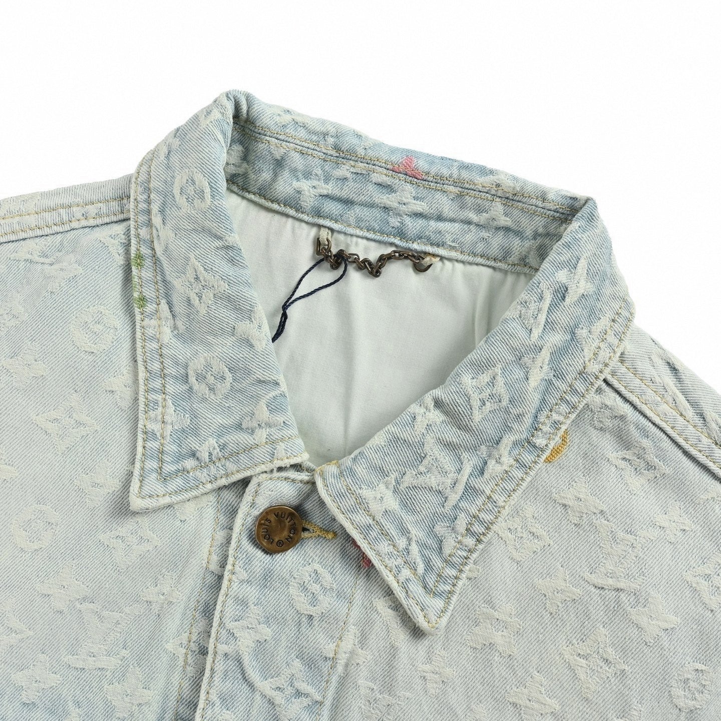 Pastel Monogram Denim Jacket | Light Blue