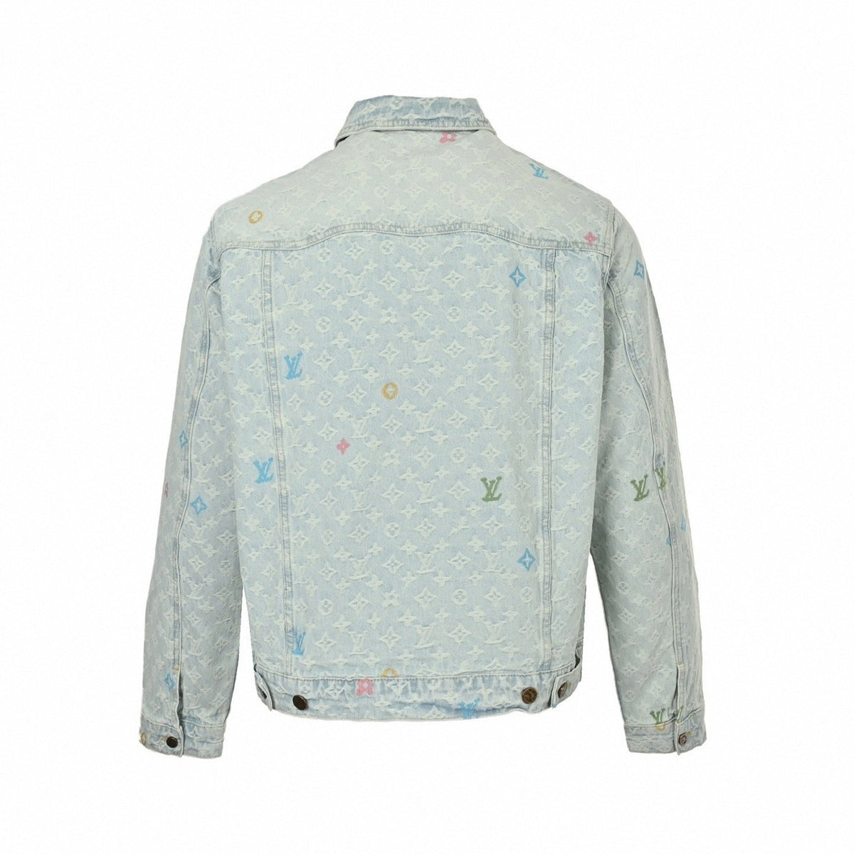 Pastel Monogram Denim Jacket | Light Blue