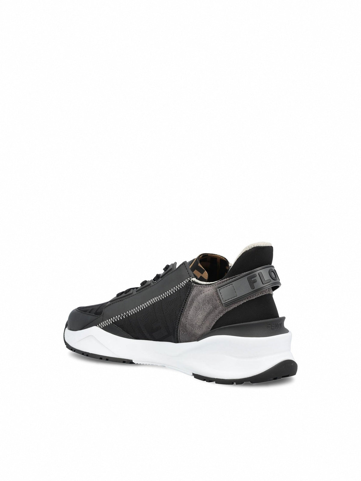 Flow Mixed-Media Sneaker | Black & Grey
