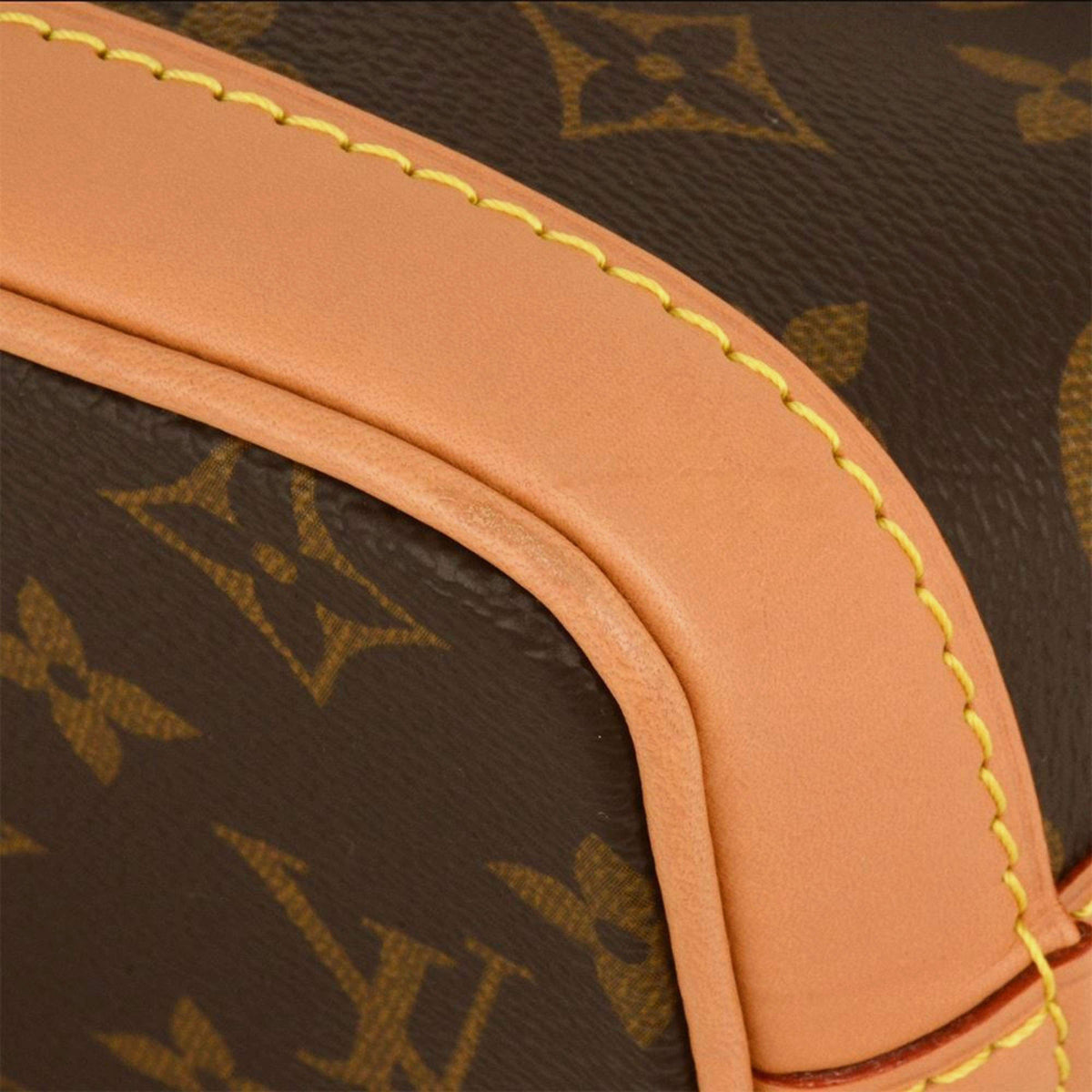 Nano Noé Monogram Canvas Bucket Bag | Brown