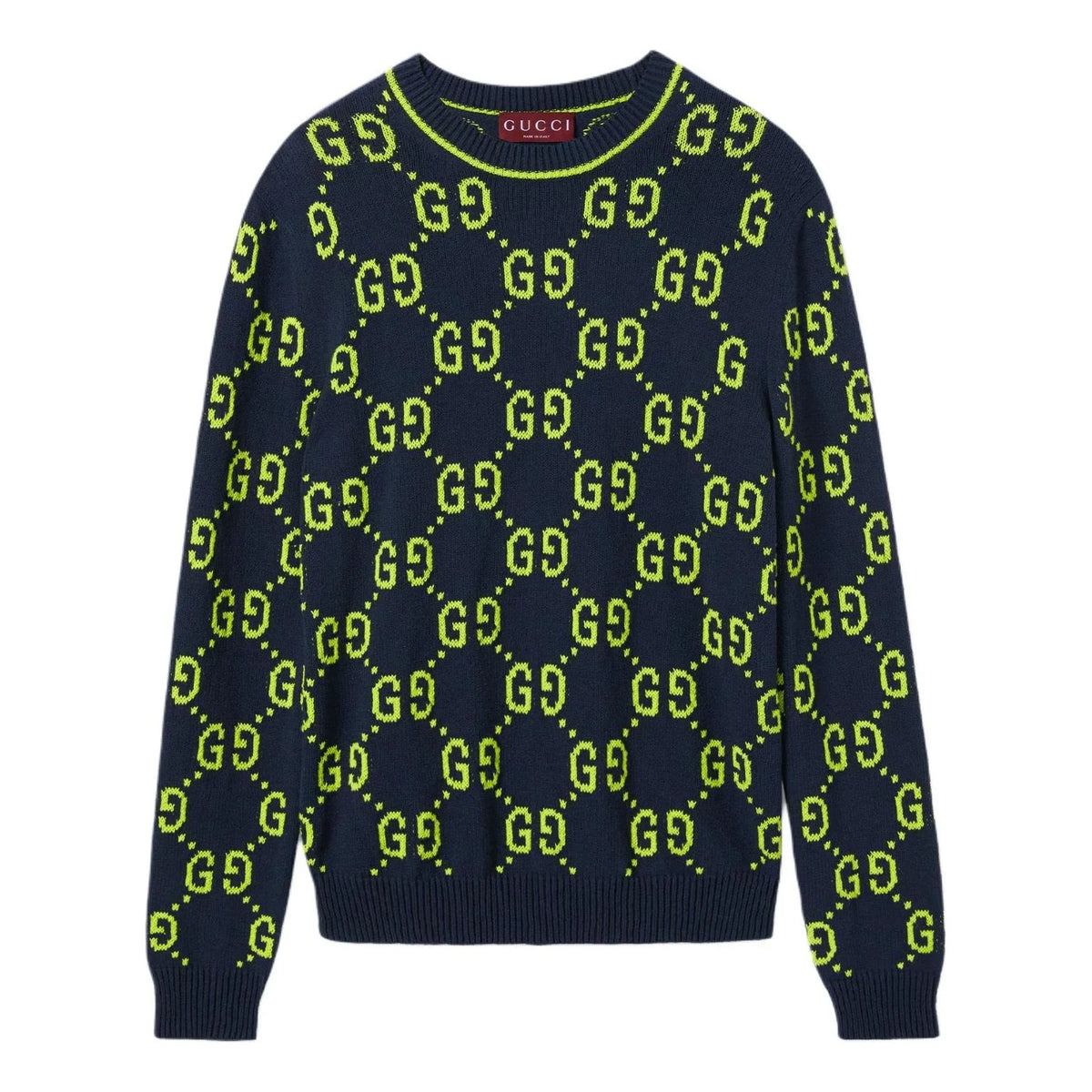 GG Jacquard Knit Crewneck Sweater