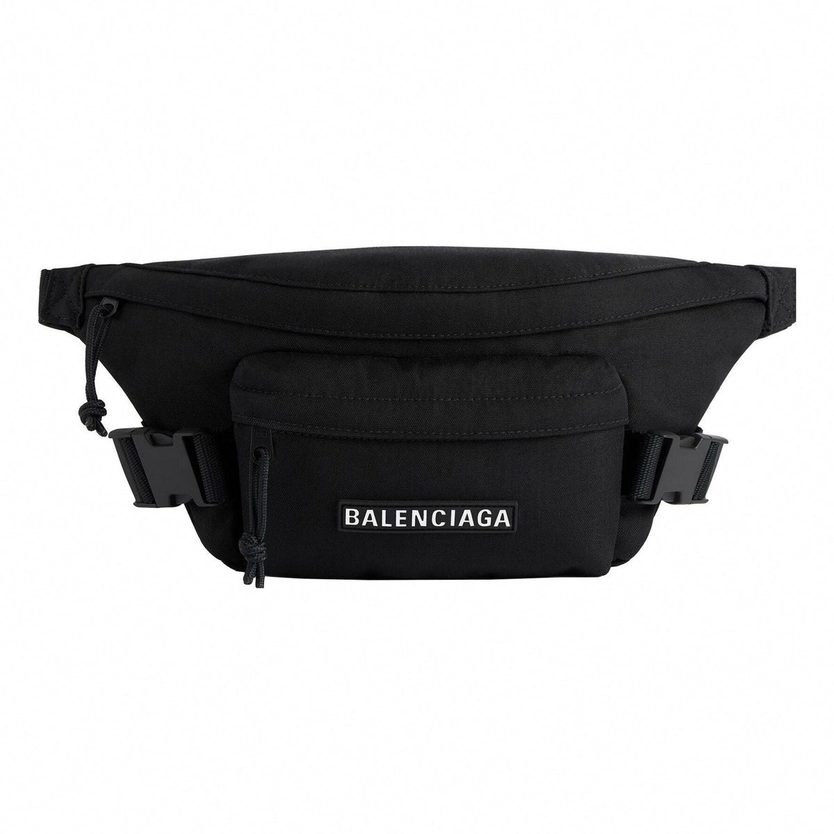 Logo Patch Canvas Belt Bag | Black