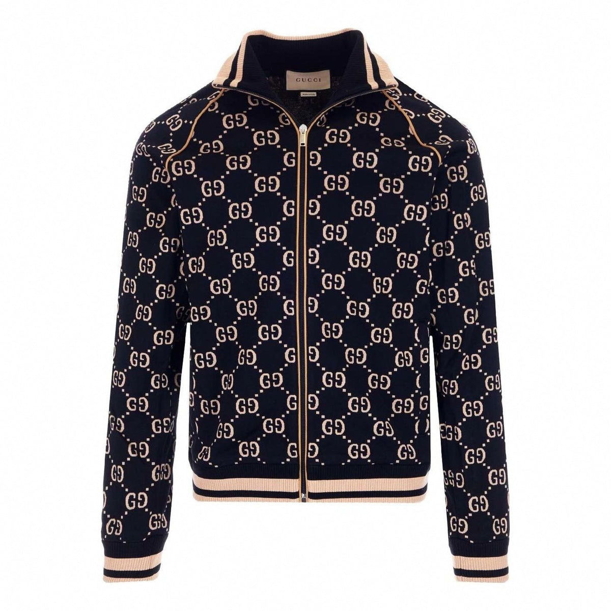Monogram Jersey Zip-Up Jacket