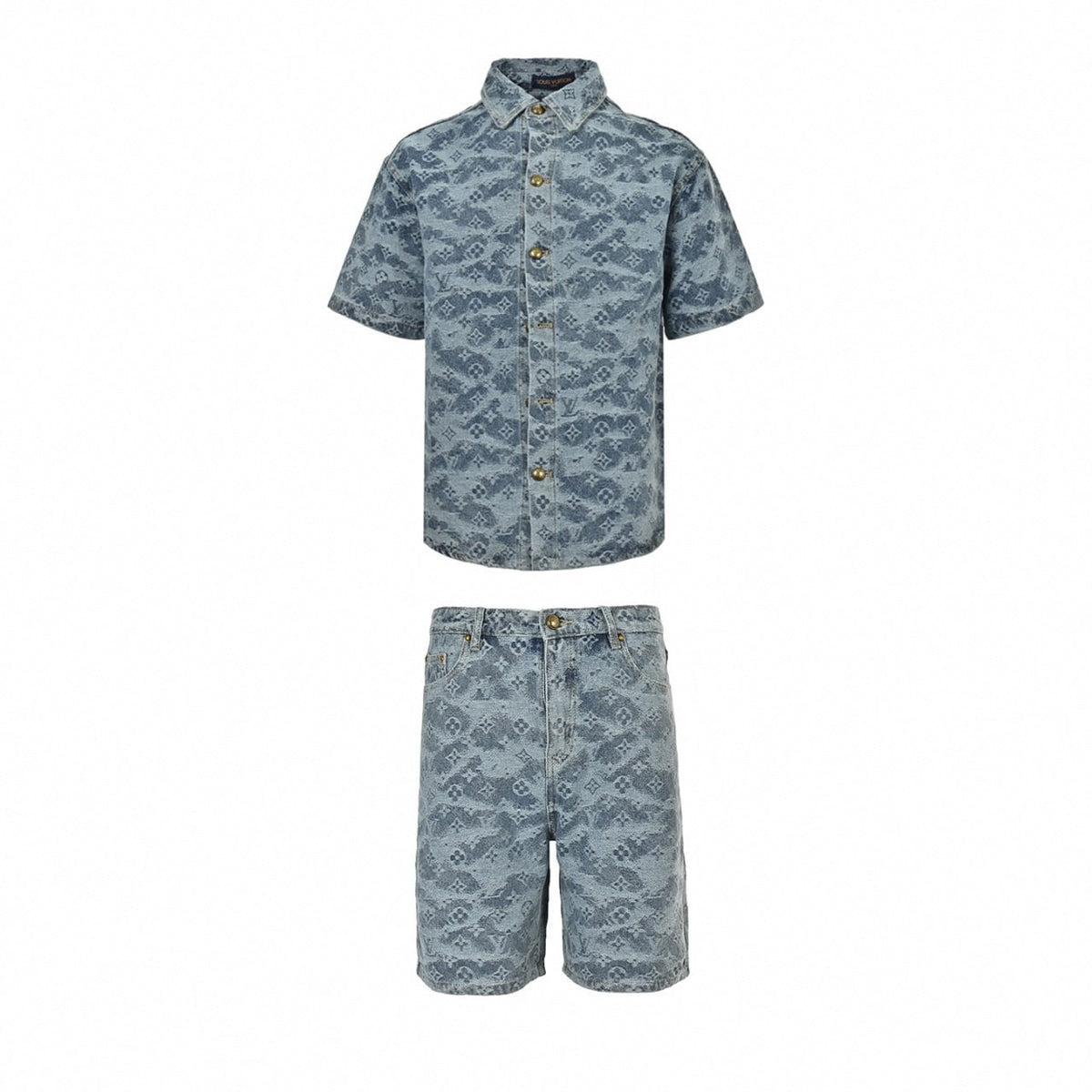 Monogram Denim Ensemble | Indigo Washed