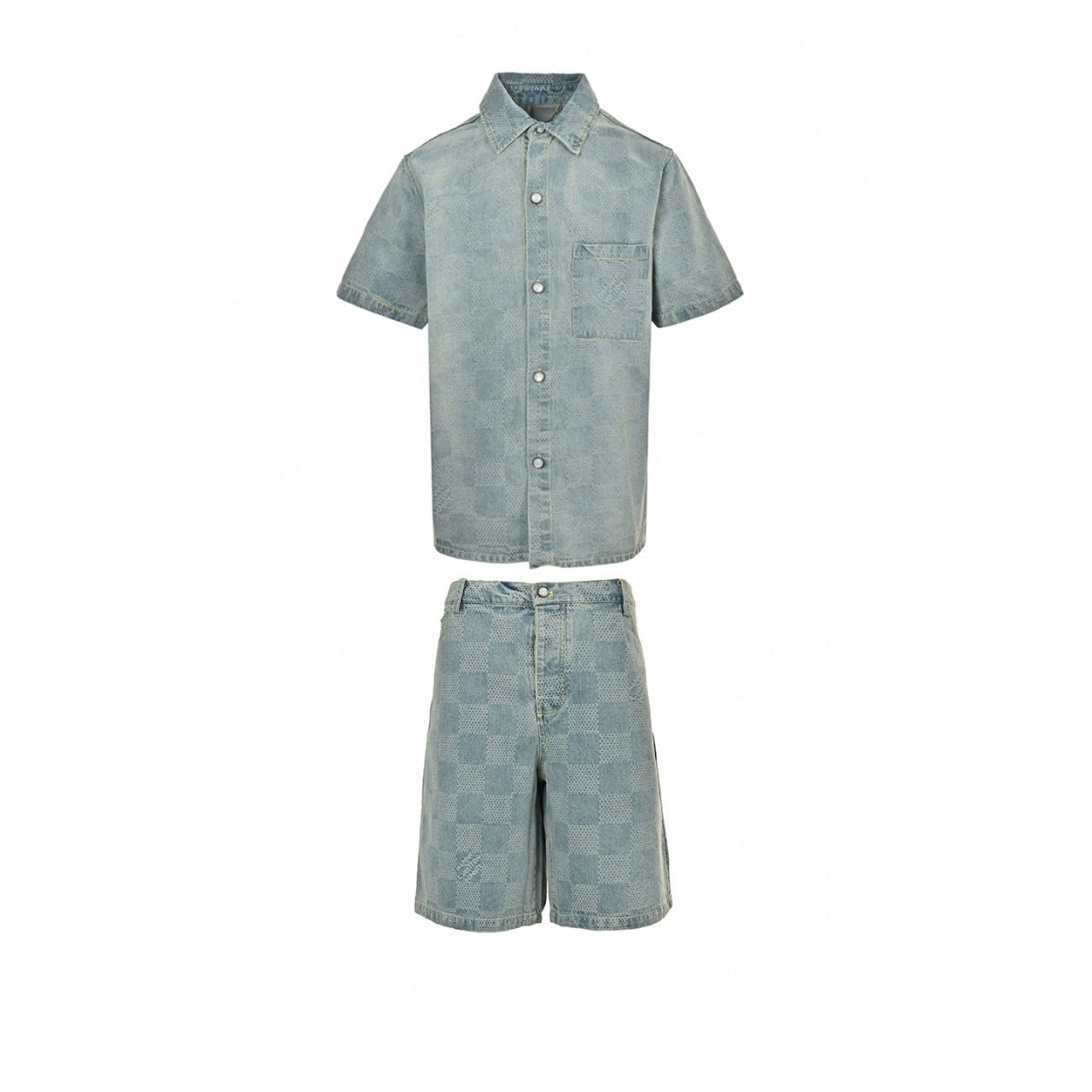 Damier Pop Denim Set | Light Indigo