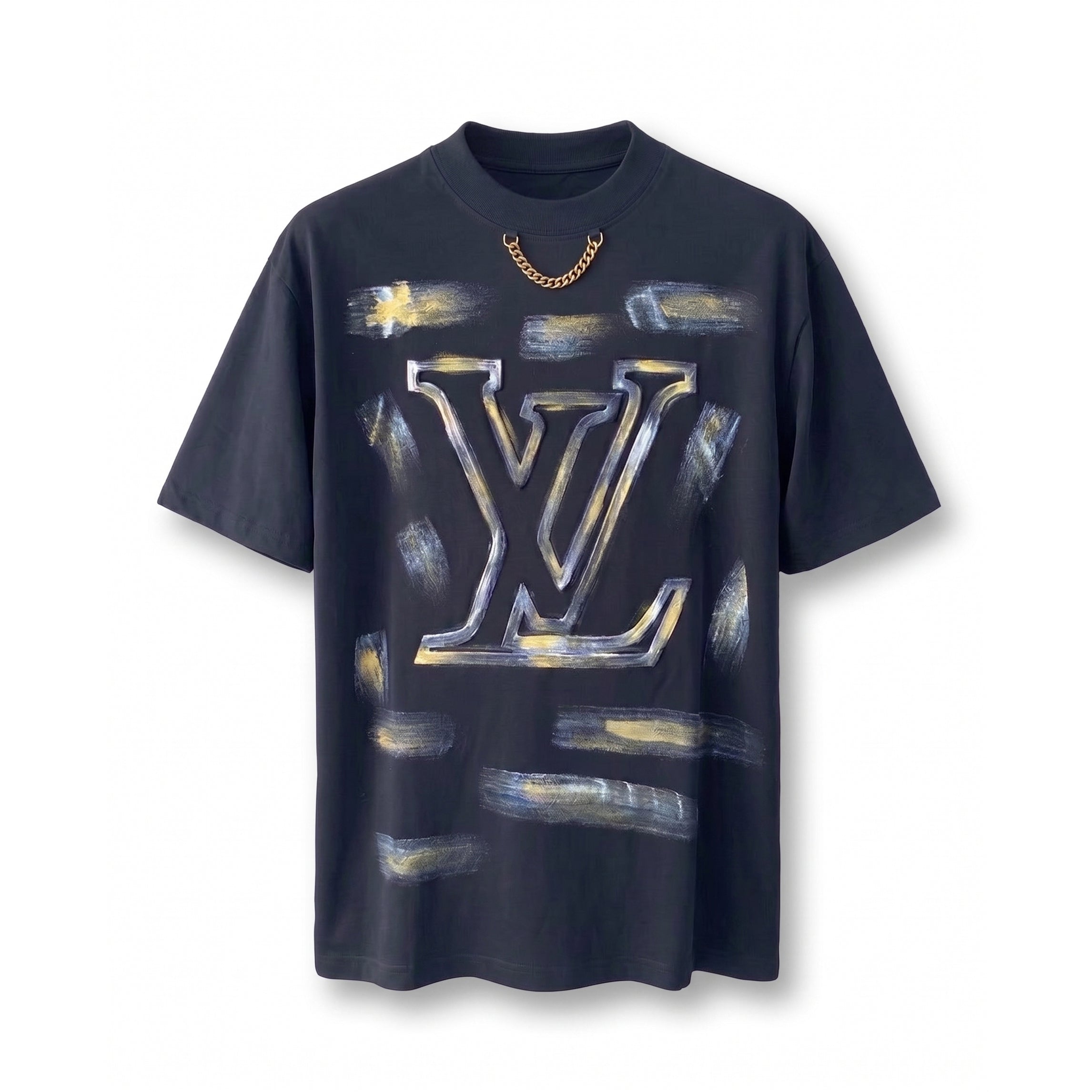 Painted 3D Logo T-Shirt with Chain
