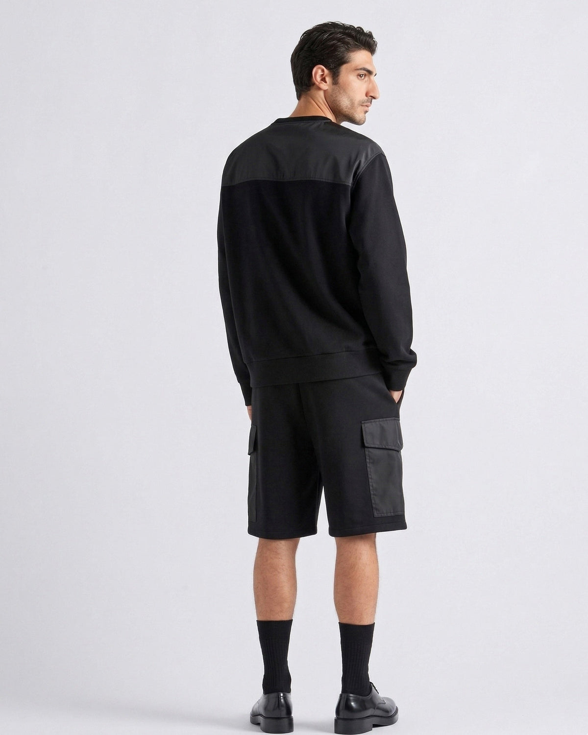 Re-Nylon Hybrid Sweatshirt